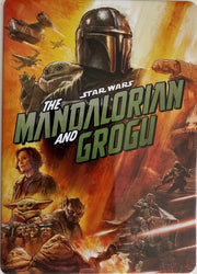 POSTER METALLICO MAGNETICO MANDALORIAN AND GROGU - OMAGGIO