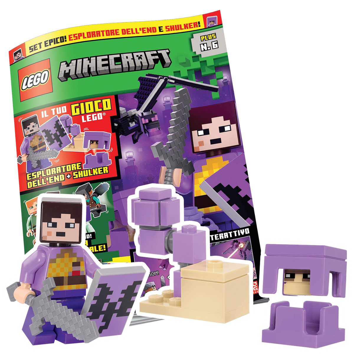 LEGO MINECRAFT PLUS N.6 - GIOCO LEGO: ESPLORATORE DELL'END + SHULKER