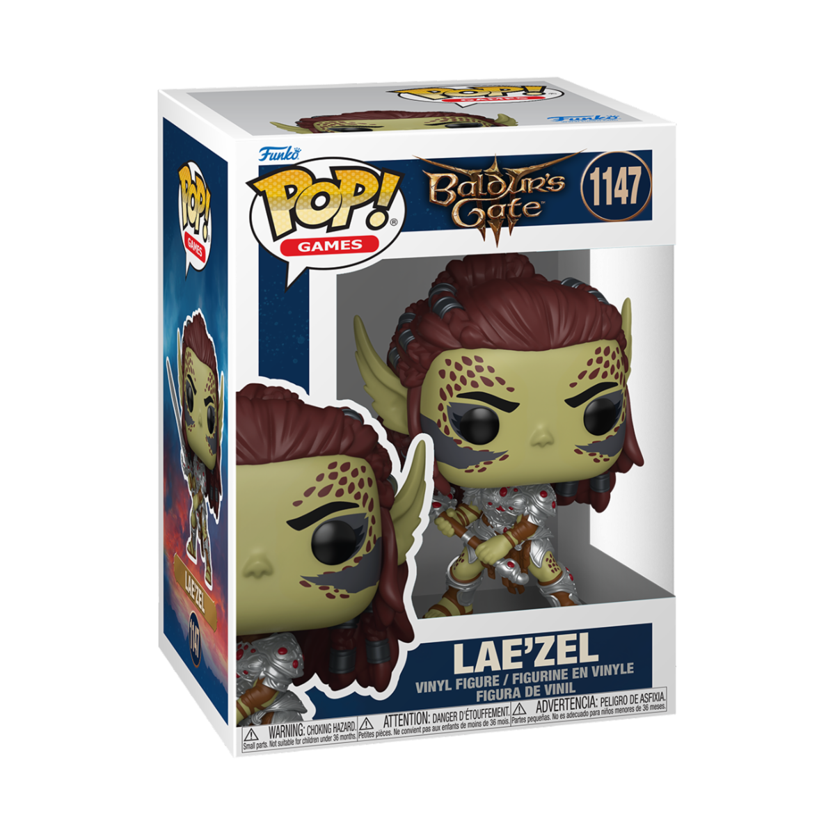 BALDUR'S GATE - POP FUNKO VINYL FIGURE 1147 LAE'ZEL (WITH SWORD) 9CM