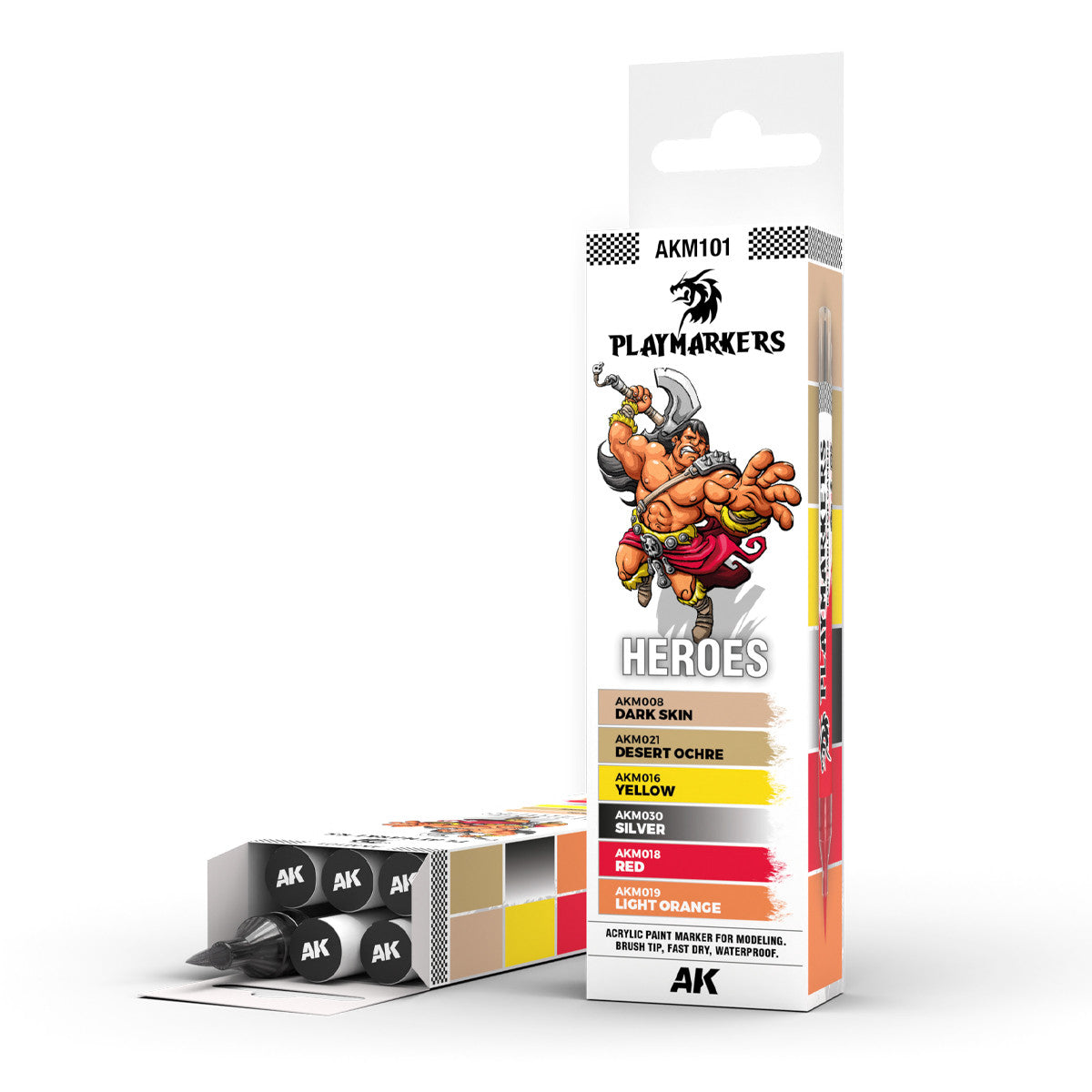 AKM101 - PLAYMARKERS - HEROES - SET DA 6 COLORI
