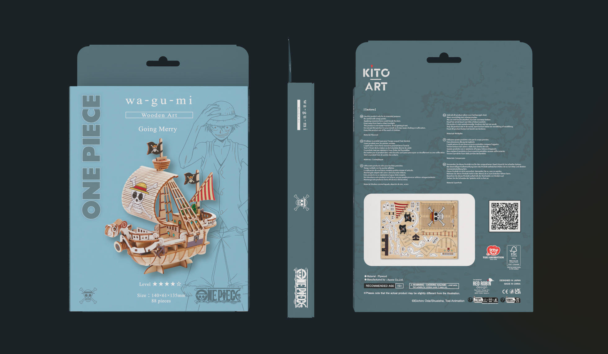 WB66002 - DIY PUZZLE BOAT - ONE PIECE - WA-GU-MI GOING MERRY - Immagine 5