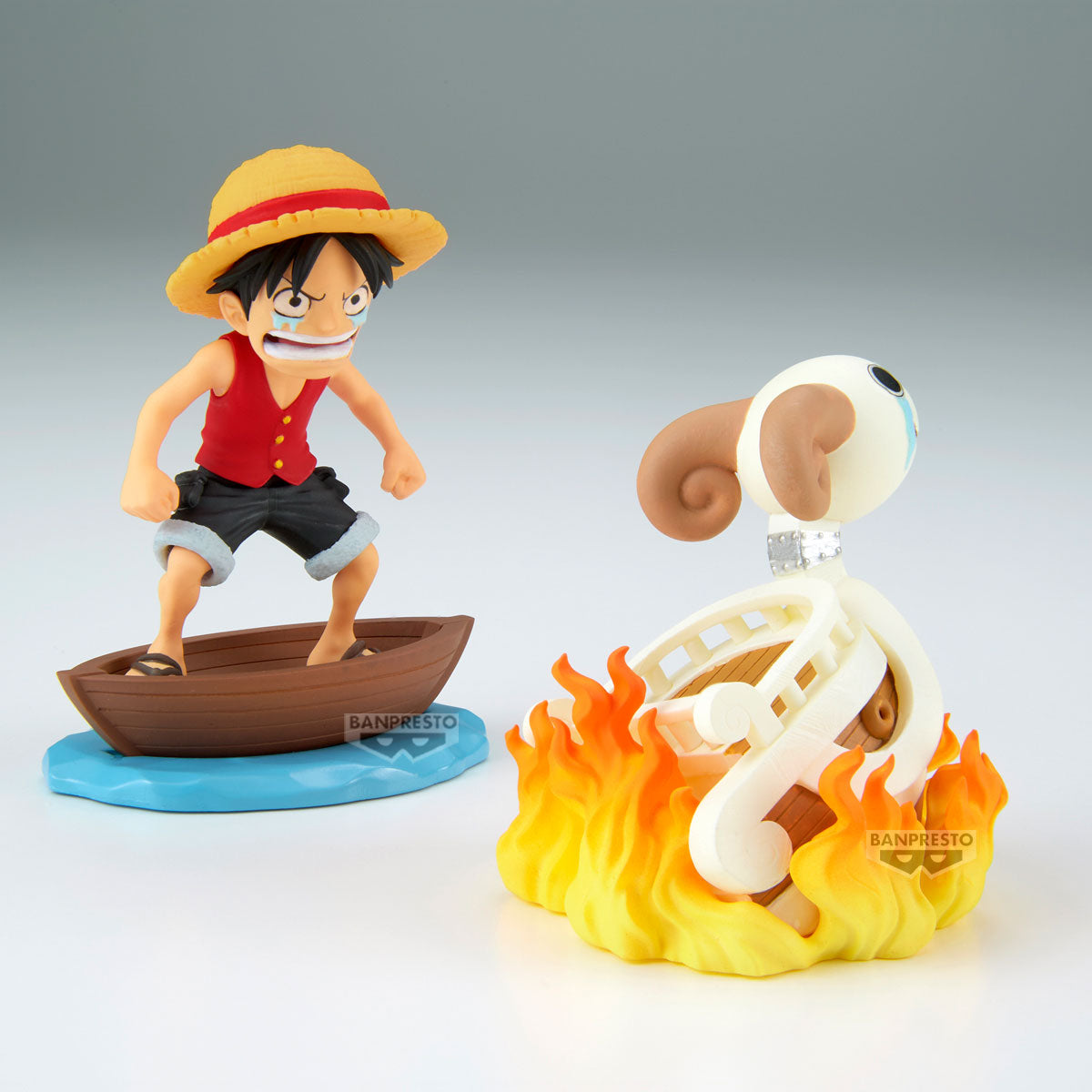 28928 - ONE PIECE - WORLD COLLECTABLE FIGURE - LOG STORIES - MONKEY D. LUFFY & GOING MERRY - STATUA 8CM - Immagine 3