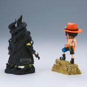 29382 - ONE PIECE WORLD - COLLECTABLE FIGURE - LOG STORIES - PORTGAS D. ACE VS MARSHALL D. TEACH - STATUA 8CM - Immagine 2