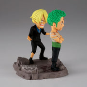 29523 - ONE PIECE - WORLD COLLECTABLE FIGURE - LOG STORIES - RORONOA ZORO & SANJI - STATUA 8CM - Immagine 2