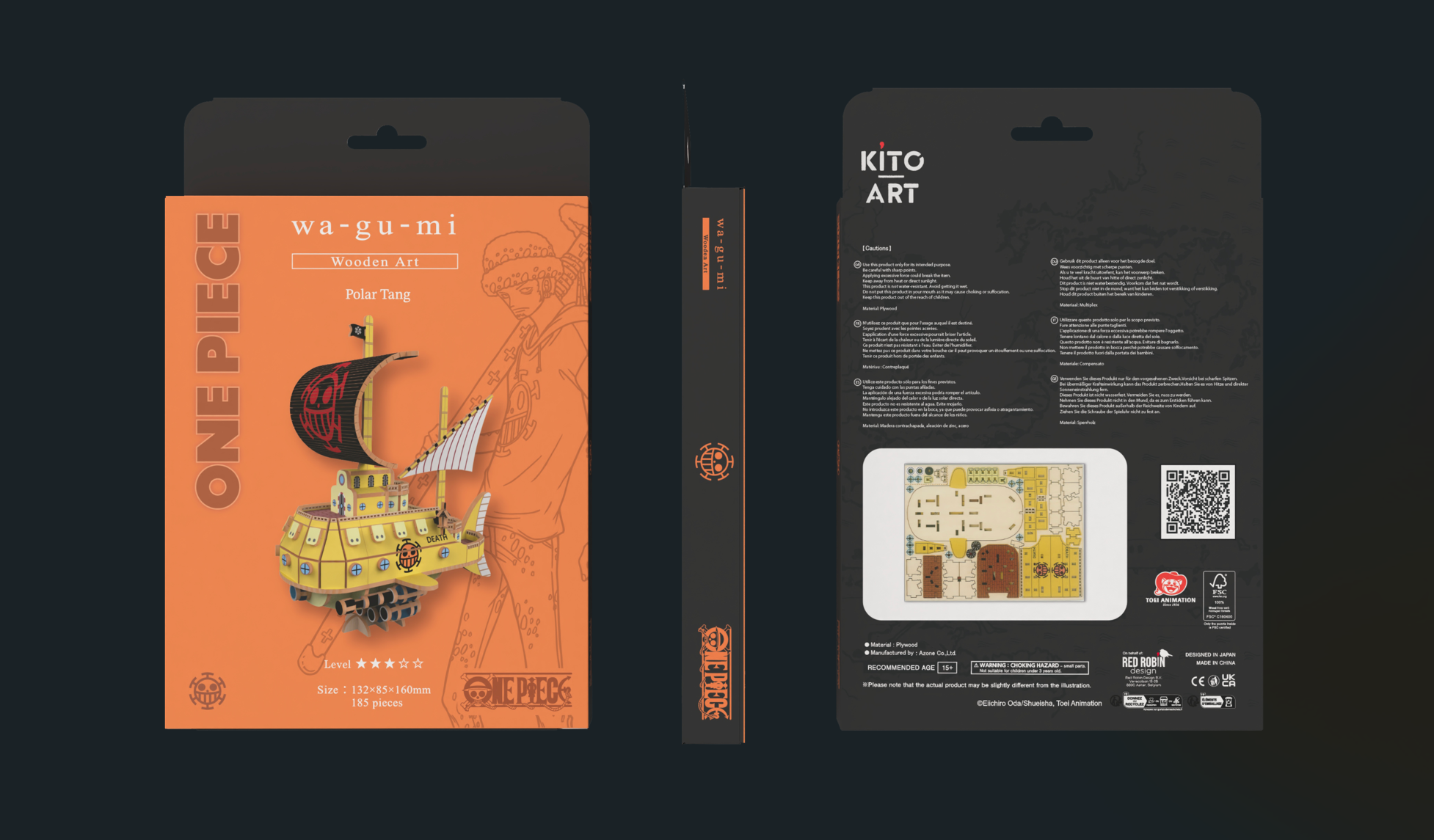 WB66001 - DIY PUZZLE BOAT - ONE PIECE - WA-GU-MI LAW'S SUBMARINE - Immagine 5