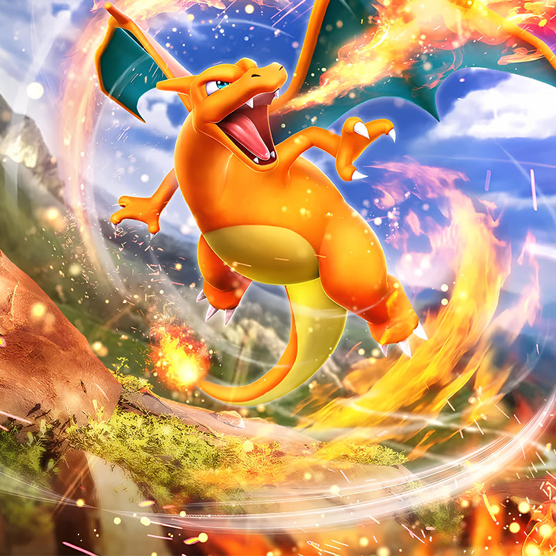charizard che spara fuoco