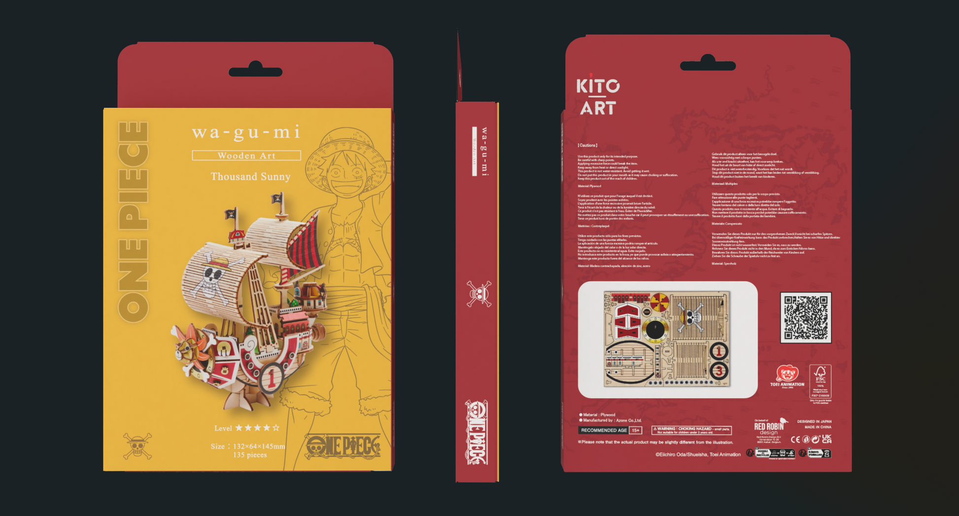 WB66007 - DIY PUZZLE BOAT - ONE PIECE - WA-GU-MI THOUSAND SUNNY - Immagine 5