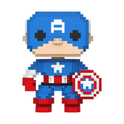MARVEL: 8-BIT - POP FUNKO VINYL FIGURE 1426 CAPTAIN AMERICA 9CM - Immagine 2