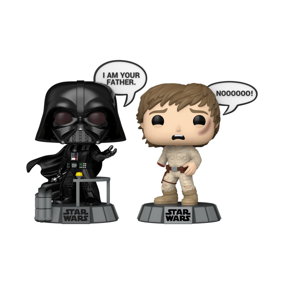 STAR WARS - POP FUNKO VINYL FIGURE 2-PACK VADER & LUKE 9CM - Immagine 2