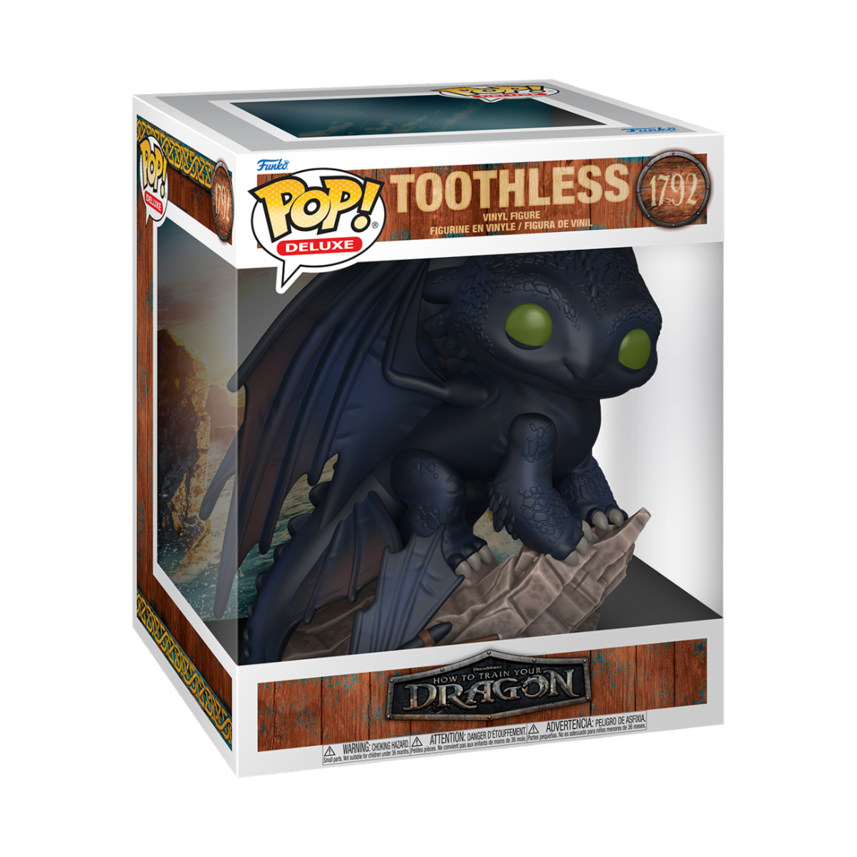 DISNEY: HOW TO TRAIN YOUR DRAGON - POP FUNKO DELUXE VINYL FIGURE 1792 TOOTHLESS 9CM - Immagine 2