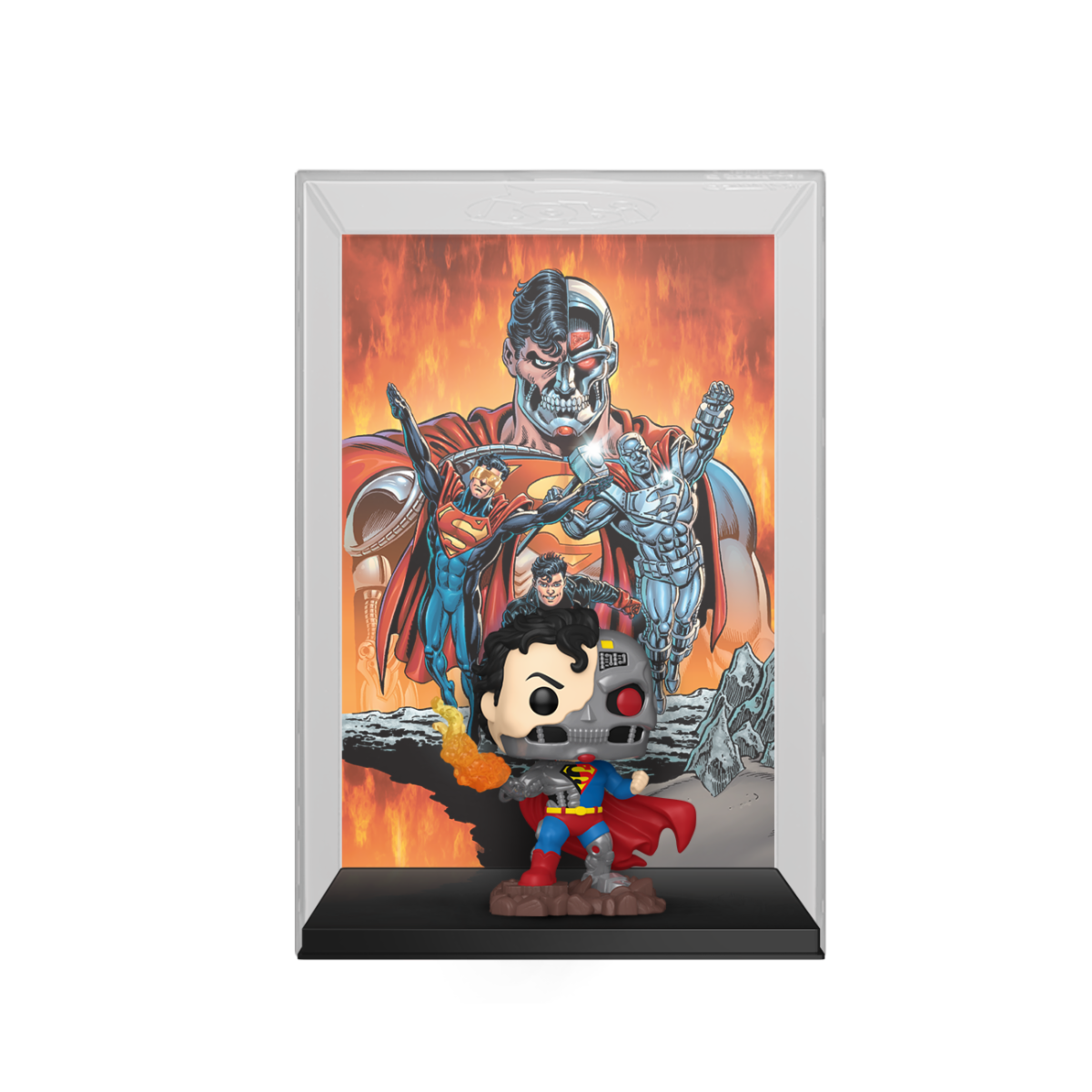 DC COMICS: SUPERMAN - POP FUNKO COMIC COVERS VINYL FIGURE 21 DC-CYBORG SUPERMAN 9CM - Immagine 2