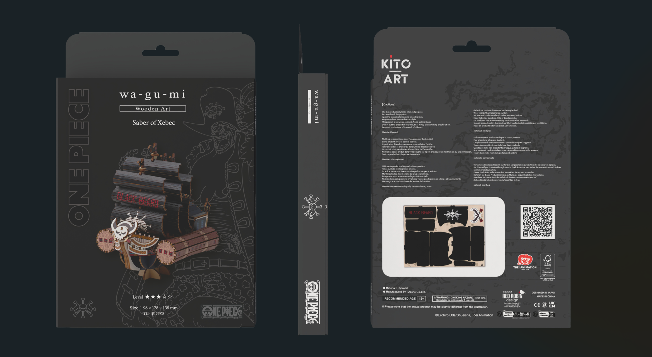 WB66005 - DIY PUZZLE BOAT - ONE PIECE - WA-GU-MI SABER OF XEBEC - Immagine 2