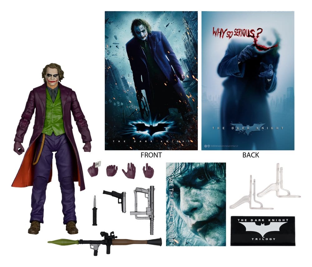 DC THEATRICAL DELUXE - JOKER (THE DARK KNIGHT) - ACTION FIGURE 18CM - Immagine 2