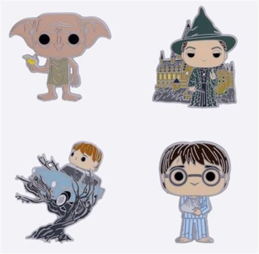 HARRY POTTER - 4PK POP PIN ENAMEL SET - CHAMBER OF SECRETS - Funside.it